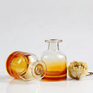 Home Decor Clear Container Empty Glass Diffuser Bottle Clear Aroma Bottle Reed Diffuser Jars with Lid for Essential Oil