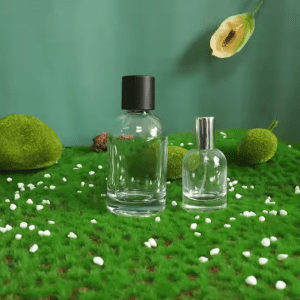 Wholesale Empty Perfume Atomizer 30 ml 50 ml 100 ml Clear Round Magnetic Cap Spray Glass Perfume Bottle with Sprayer